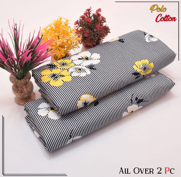 POLO COTTON PRINTED  2PC [ SALE OFFER ] PC-64