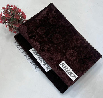 KOREAN VELVET 2PC KT-27 ( Dark Brown )